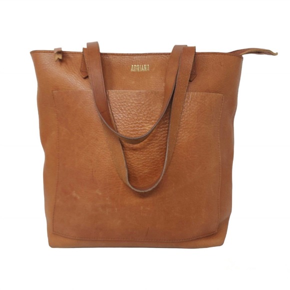 Madewell Handbags - Madewell Womens Purse Medium Transport Tote Brown Pebbled Leather Saddle Bag